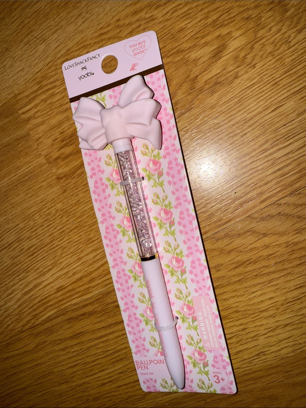 NWT LoveShackFancy x Yoobi x Target - Ballpoint Pen Pink Bow